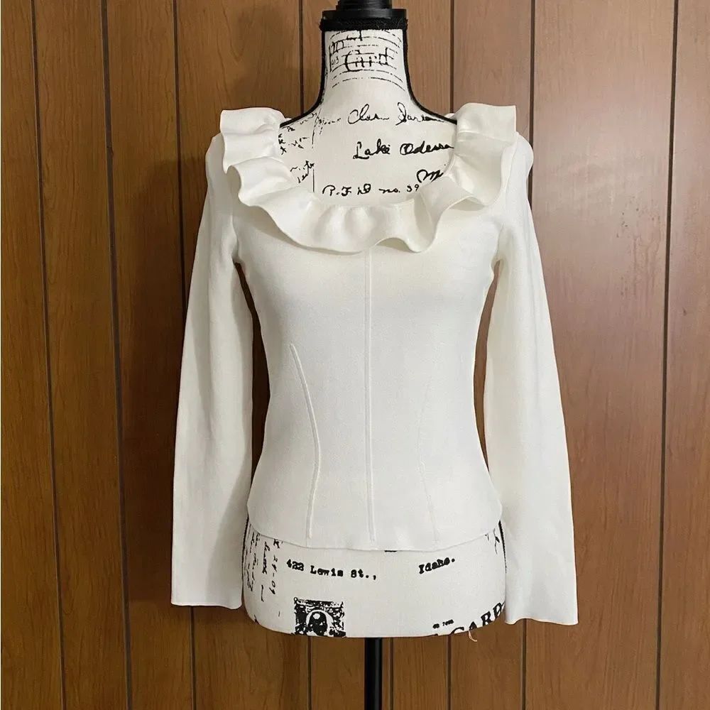 Alexander McQueen Ruffle Neck Sweater size S